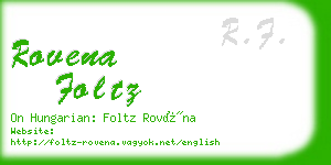 rovena foltz business card